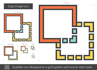 Image showing Copy image line icon.