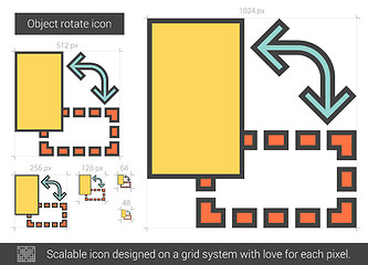 Image showing Object rotate line icon.