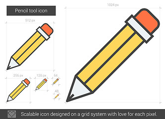 Image showing Pencil tool line icon.