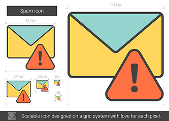 Image showing Spam line icon.