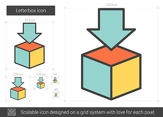 Image showing Letterbox line icon.