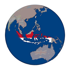 Image showing Indonesia on political globe