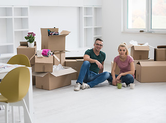 Image showing young couple in new house