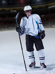 Image showing hockey player portrait