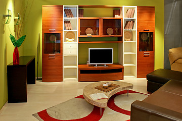 Image showing Green living room