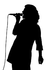 Image showing Female singing
