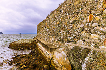 Image showing Old fortress stone wall