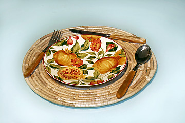 Image showing Plate fruit style