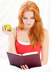 Image showing Beautiful girl on bed