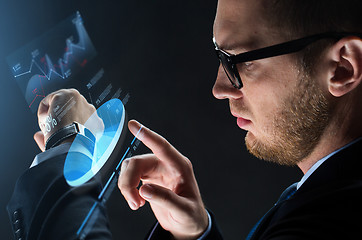 Image showing close up of businessman with smart watch