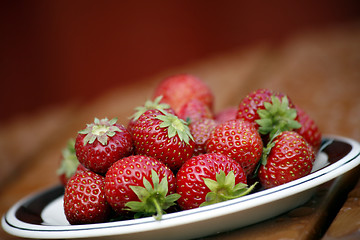 Image showing strawberry in a plate