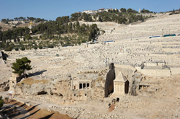Image showing Kidron Valley and the Mount of Olives in Israel