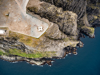 Image showing North Cape (Nordkapp) aerial photography,