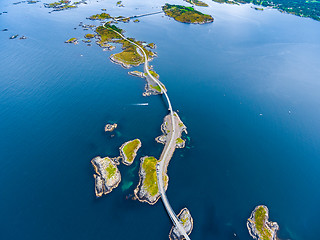 Image showing Atlantic Ocean Road aerial photography.