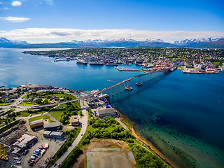 Image showing Bridge of city Tromso, Norway