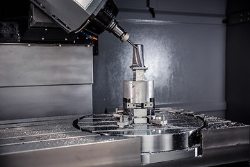 Image showing Metalworking CNC milling machine.