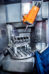 Image showing Metalworking CNC milling machine.