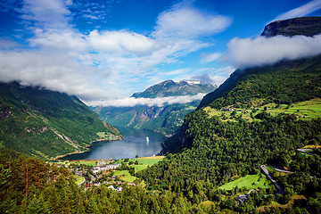 Image showing Geiranger fjord, Norway.