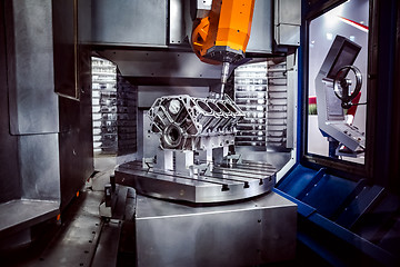 Image showing Metalworking CNC milling machine.