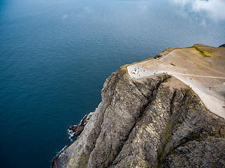 Image showing North Cape (Nordkapp) aerial photography,