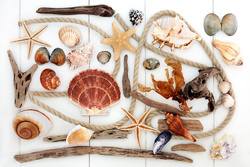 Image showing Abstract Beach Art Collage