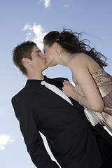 Image showing young happy couple kissing