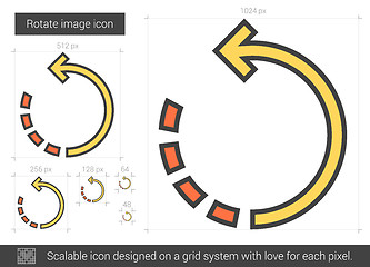 Image showing Rotate image line icon.