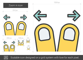 Image showing Zoom in line icon.