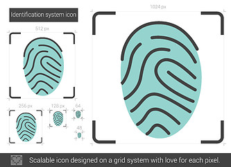 Image showing Identification system line icon.