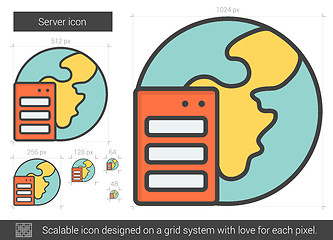 Image showing Server line icon.