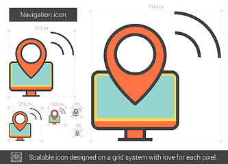 Image showing Navigation line icon.