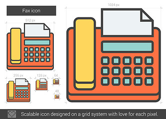 Image showing Fax line icon.