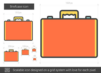 Image showing Briefcase line icon.