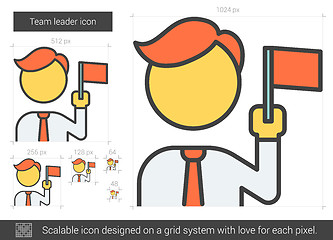 Image showing Team leader line icon.
