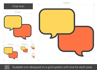 Image showing Chat line icon.