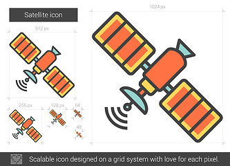 Image showing Satellite line icon.