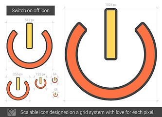 Image showing Switch on off line icon.