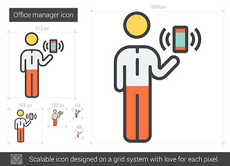 Image showing Office manager line icon.