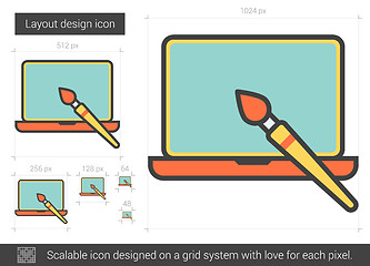 Image showing Layout design line icon.