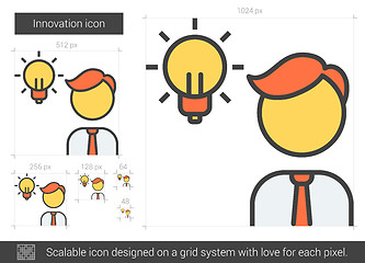 Image showing Innovation line icon.