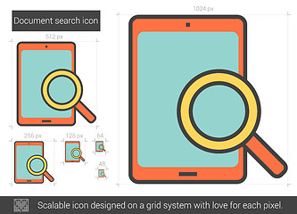 Image showing Document search line icon.