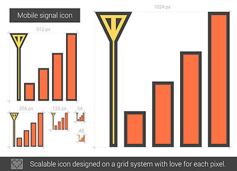 Image showing Mobile signal line icon.