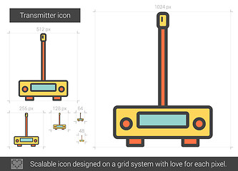 Image showing Transmitter line icon.