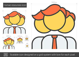 Image showing Human resources line icon.