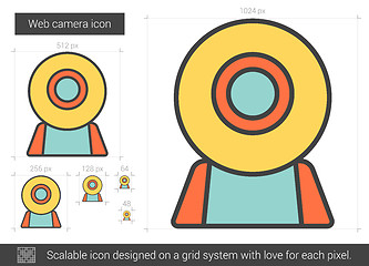 Image showing Web camera line icon.