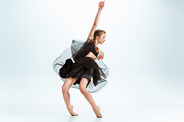 Image showing Young girl break dancing