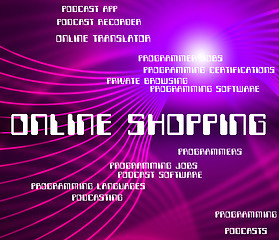 Image showing Online Shopping Represents World Wide Web And Commercial