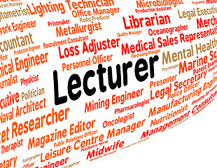 Image showing Lecturer Job Means Give Lessons And Address