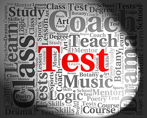 Image showing Test Word Shows Exams Assessment And Assess