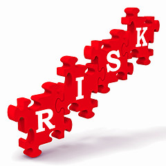 Image showing Risk Puzzle Showing Crisis And Problems